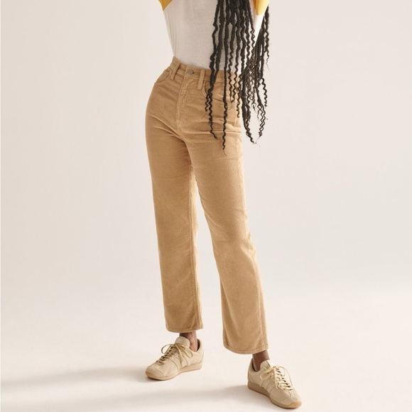 Aritzia Denim Forum The Joni High Rise Loose corduroy pants in tan 27 - Picture 2 of 9